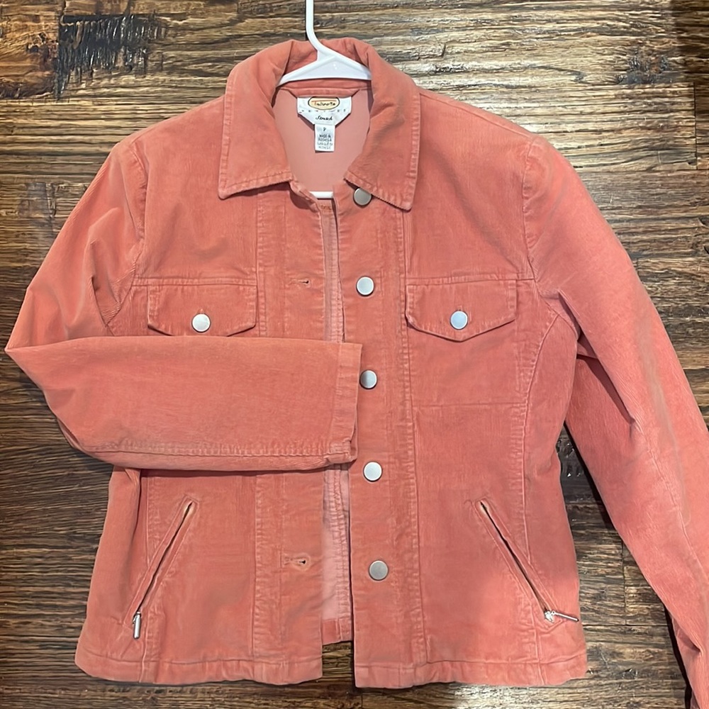 Beautiful small coral jean jacket, vintage!